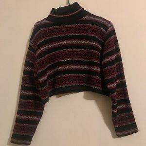Cropped and Collared Sweater